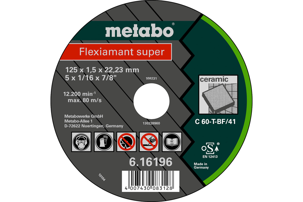 Flexiamant super 115 x 1,5 x 22,2 céramique,TF41 - METABO - 616195000