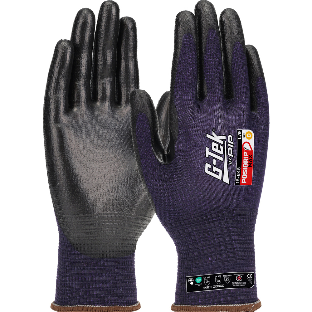 Gants doublure HPPE/nylon Posigrip Max pourpre - Lot de 12 - G-TEK - 16-848