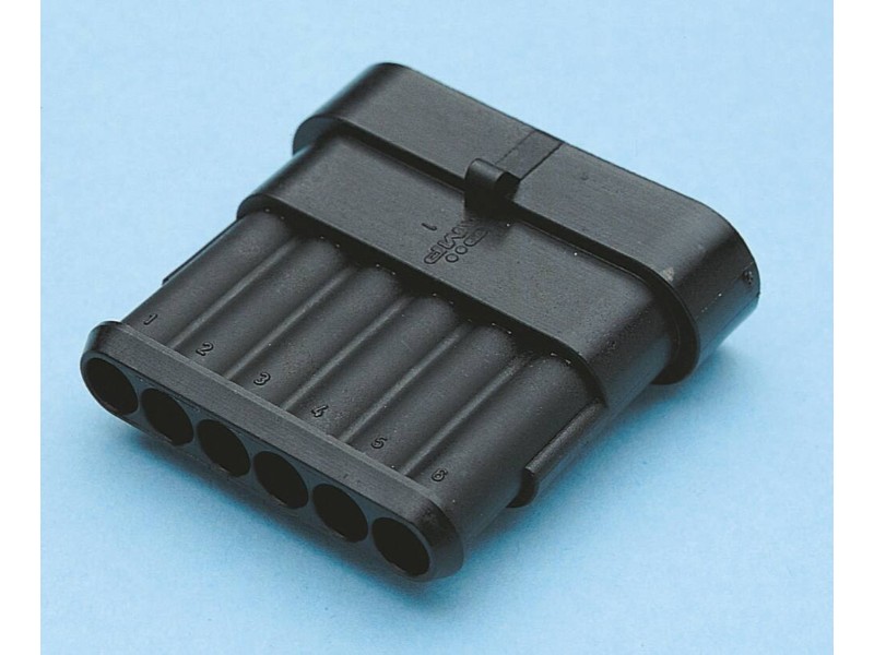 Lot 5 connecteur etanche serie 15mm p/ fiche male 6 plots - 17307
