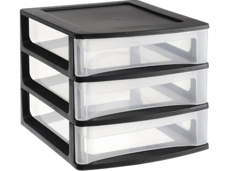 BLOC 3 TIROIRS DE RANGEMENT 180X215X161M - EDA - 17732