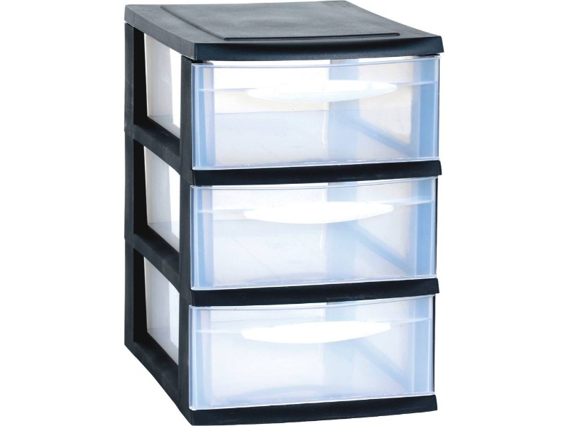 Tour 3 tiroirs gm 180x280x275 noir EDA - 17733