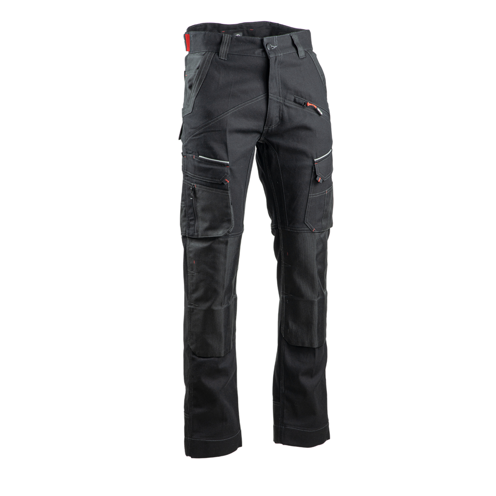 Pantalon multipoches stretch + poches genoux CORTEX NOIR - LMA LEBEURRE - 1783