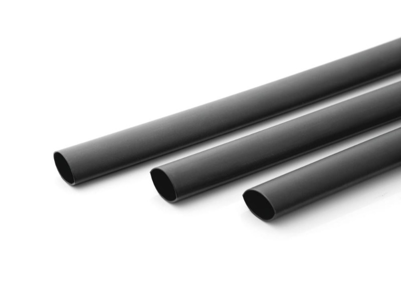 8 gaines thermoret pe 110°c avec adhesif 12/4 100mm noir SODELEC - 18104