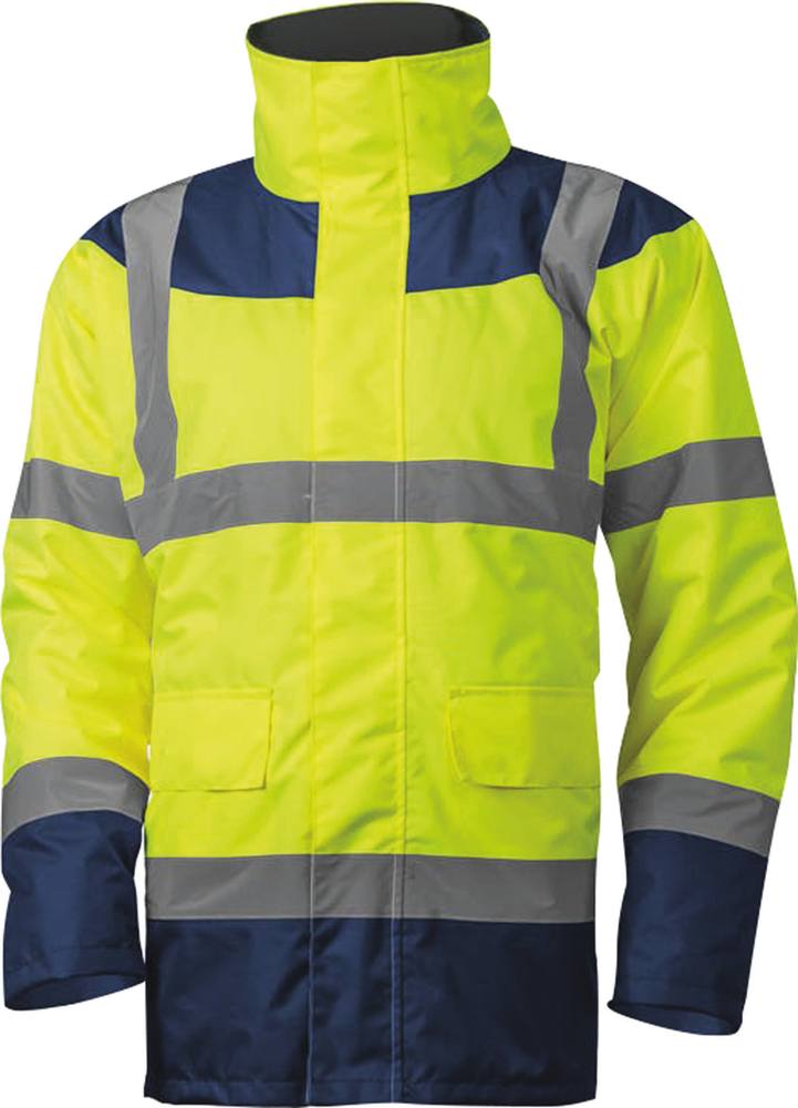 Parka polyester jaune/bleu - 182800