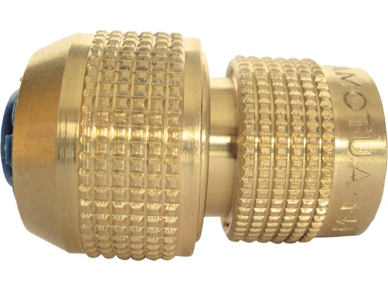 Raccord automatique laiton 6 billes bague bleue p/tuyau diam 15 BOUTTE - 18798