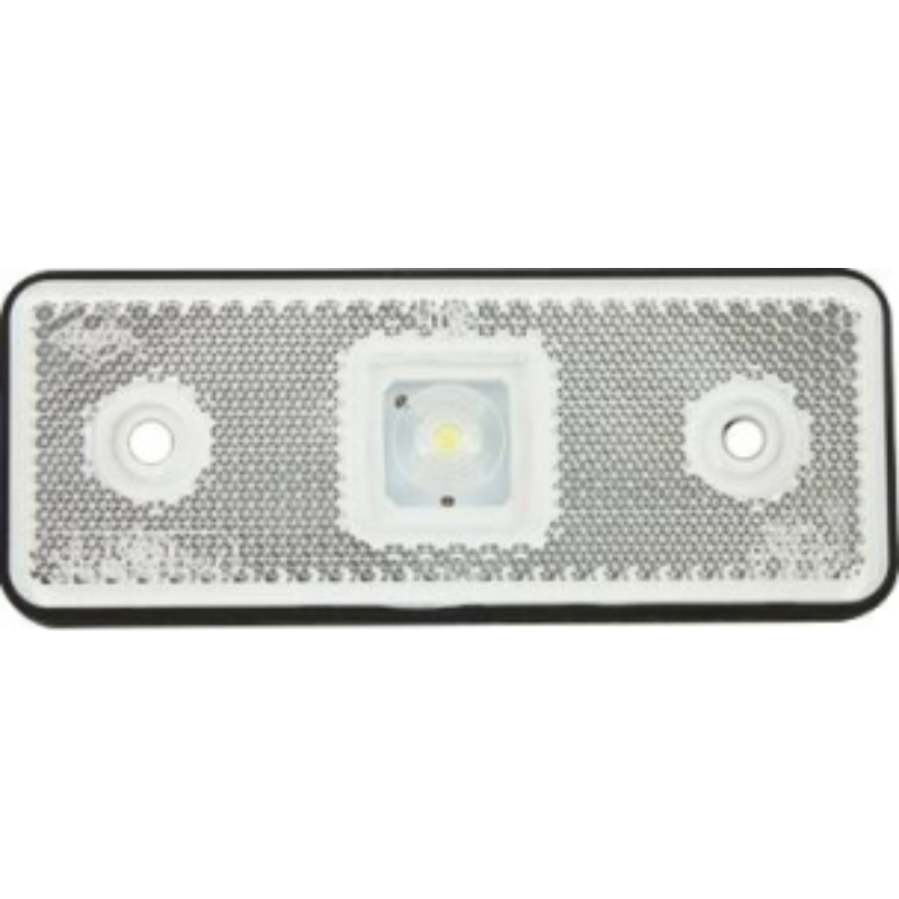 CATADIOPTRE RECTANGULAIRE BLANC 110X41 A LED SOUS COQUE - SODIFLASH - 19036