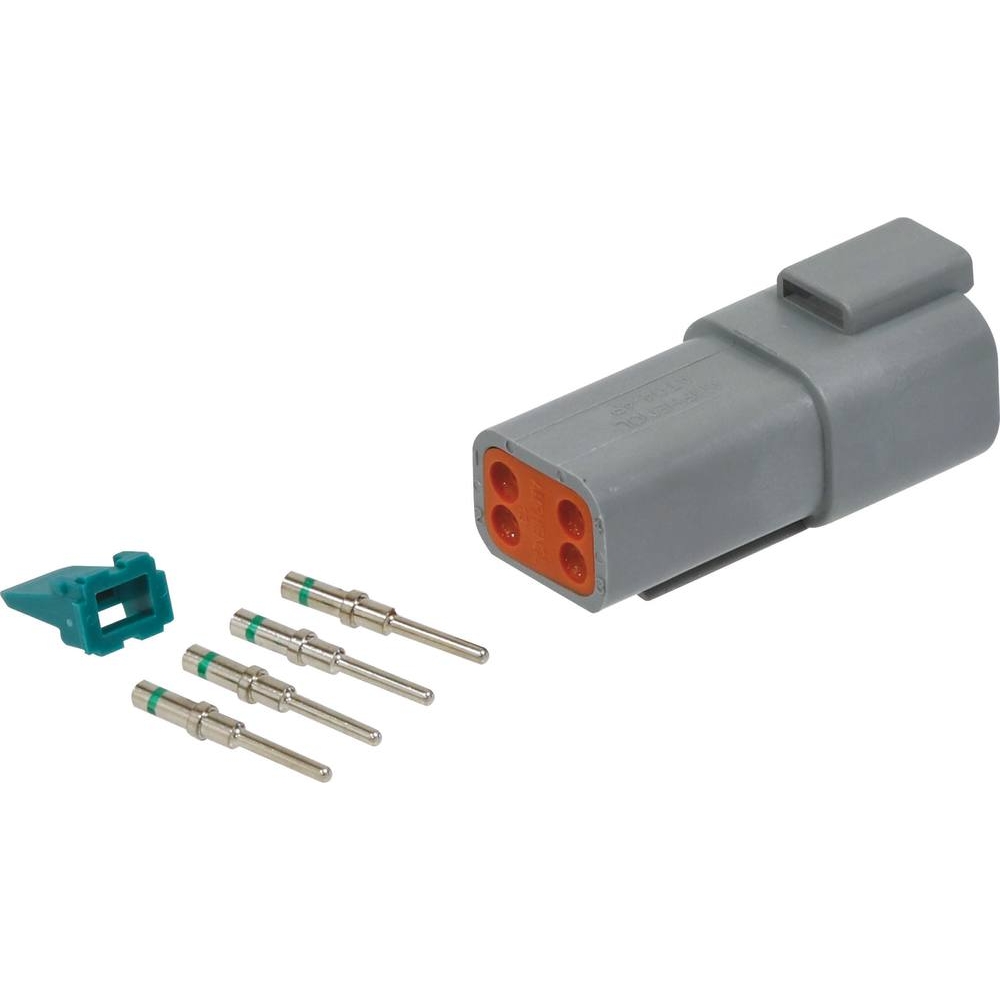 Connecteur étanche série DT mâle 4 voies en kit - Lot de 10 - 19504.10