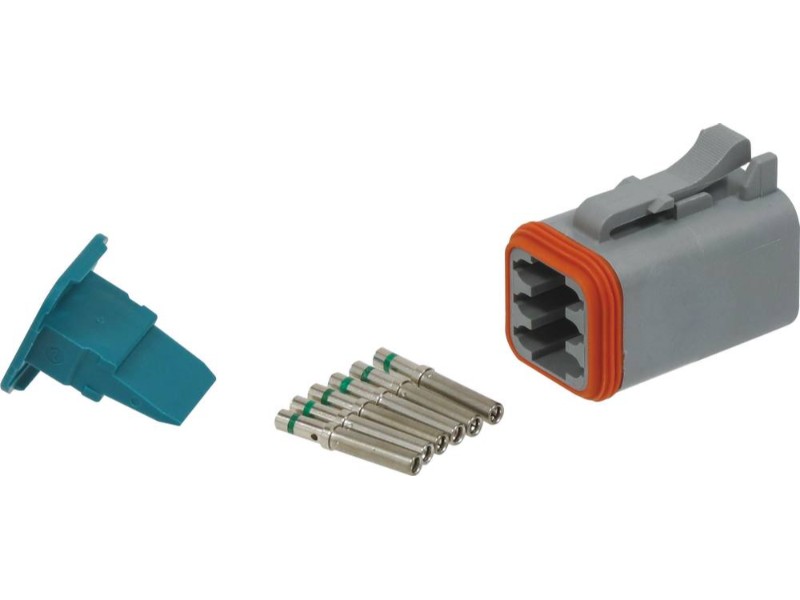 Kit 1 connecteur femelle 6 voies série dt - Etanche - 19507