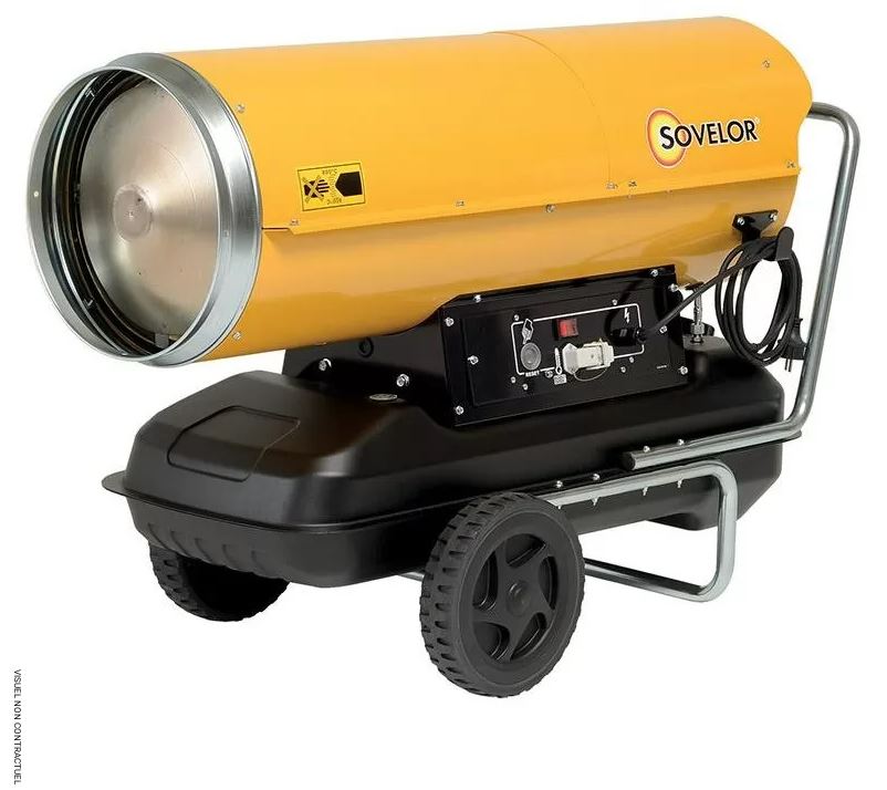 Chauffage SOVELOR air pulsé mobile au fuel combustion directe -HP65 Chauffage SOVELOR air pulsé mobile au fuel combustion directe -HP65