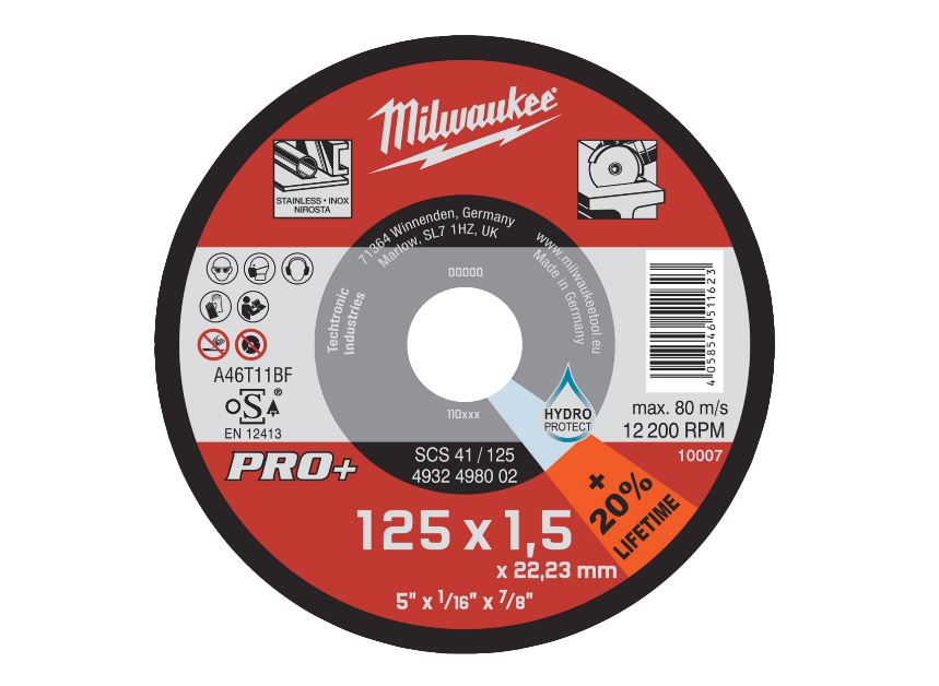 DISQUE À TRONÇONNER PRO+ 125MM X 1,5 MM - Carton MILWAUKEE ACCESSOIRES - 4932498002