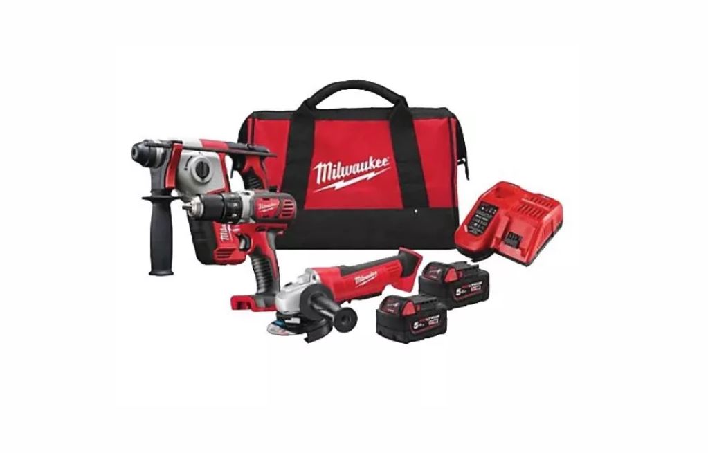 Pack 3 machines MILWAUKEE M18 BLPP3C-502 batterie 5 Ah + chargeur 4933498565