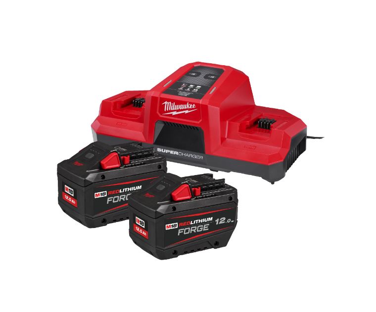 PACK MILWAUKEE 2 BATTERIES 12AH FORGE + CHARGEUR DOUBLE M18 FORGENRG-122DBSC 4933498614