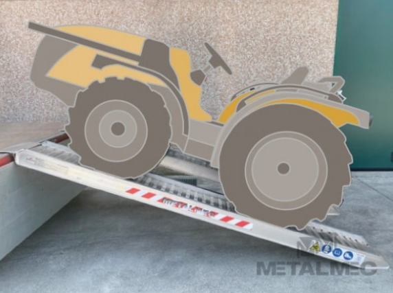 PAIRE DE RAMPES METALMEC 125 x 360 x 3485 2750 Kg AVEC BORDS - MM126BL3635