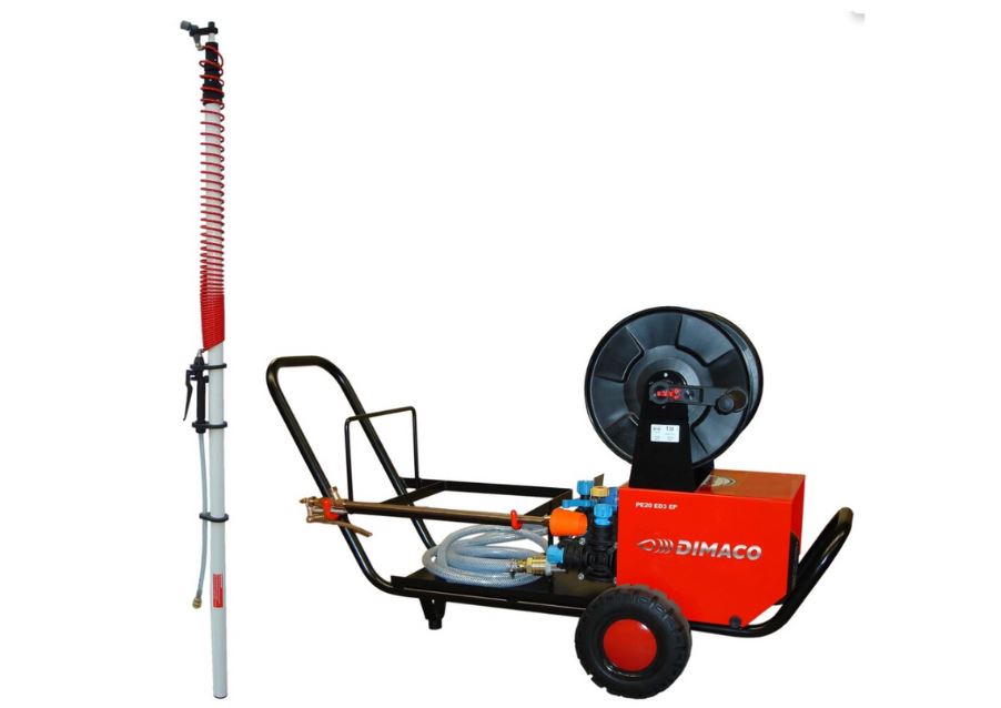 Pulvérisateur moteur électrique monophasé  25 m 19 l/min 20 bar + ED3 + ENROULEUR ABS - DIMACO - PE20ED3EP