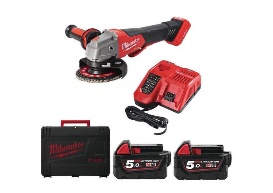 MEULEUSE D'ANGLE MILWAUKEE 125 MM M18 ONEFSAG125XPDB-502X - 4933478435