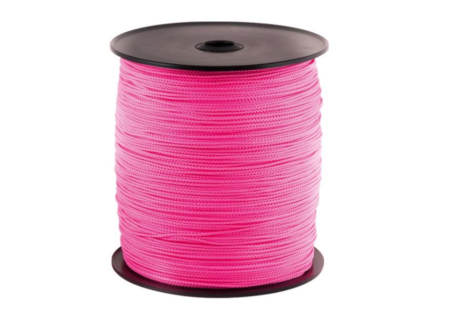 DRISSE POLYPROPYLENE ROSE FLUO Ø 1,5MM BOBINE 1000M