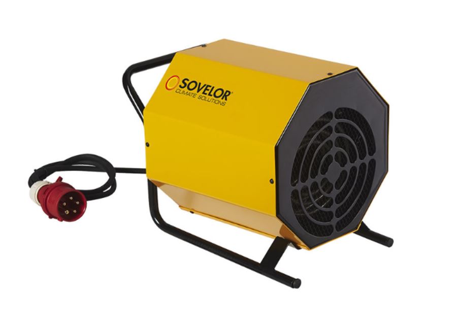 Chauffage électrique 5kW triphasé air pulsé SOVELOR mobile C5