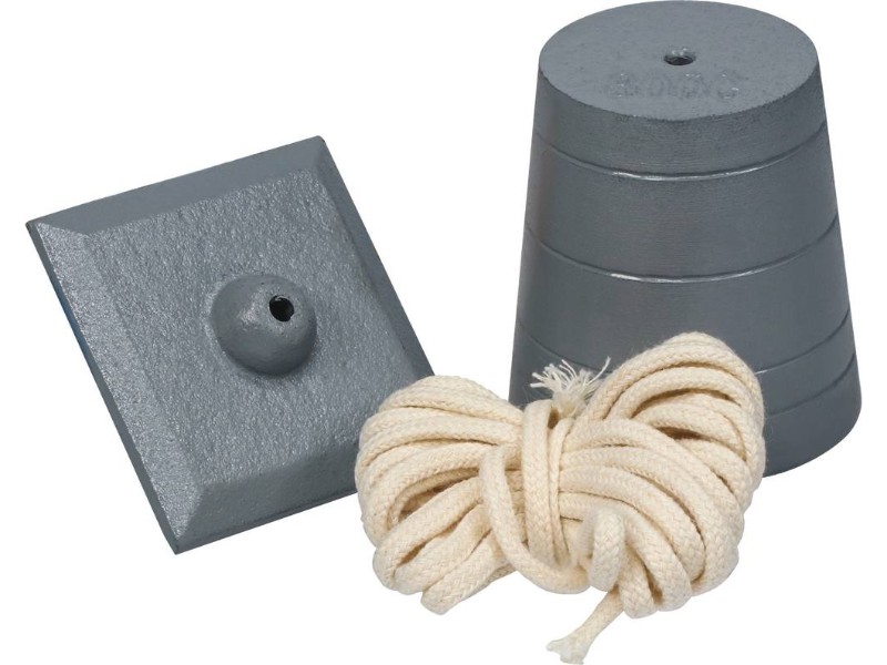 Plomb de maçon n°8 800g avec cordelette 3m TALIAPLAST - 20996