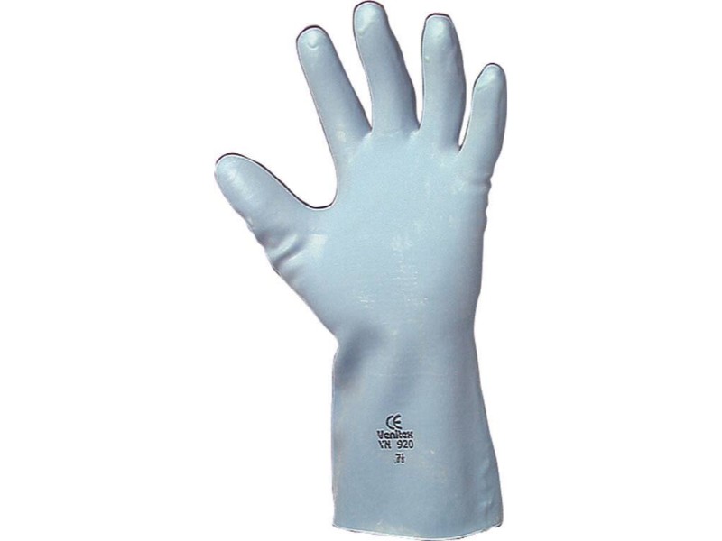 Gant latex bleu double sur toile - 21172