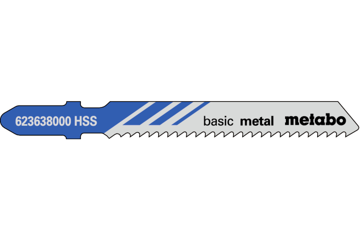 25 lames de scie sauteuse « basic metal » 51/2,0 mm - METABO - 623618000