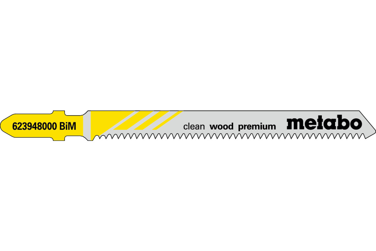 5 lames de scie sauteuse « clean wood premium » 74/ 1,7 mm - METABO - 623948000