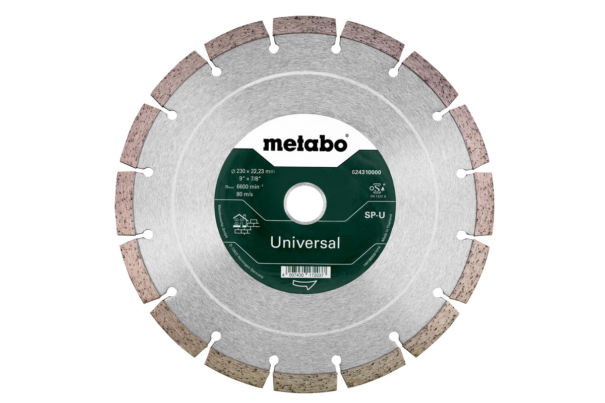 Meule de tronçonnage diamantée - SP - U, 230x22,23 mm - METABO - 624310000