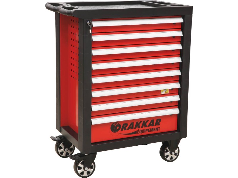 Servante 8 tiroirs 09203 (6 tiroirs pleins +2 vides) module metal DRAKKAR TOOLS - 25093
