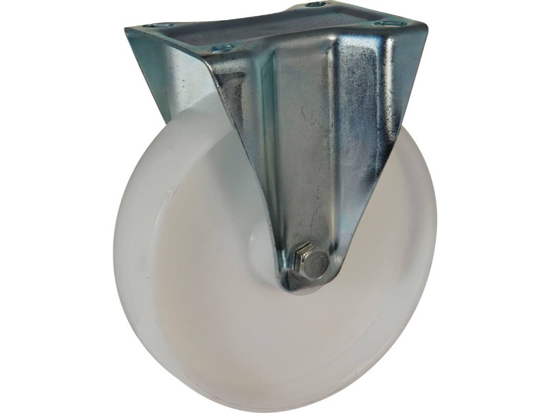 Roulette fixe pp blanc d.100 al rlx cu 120kgs - 26331