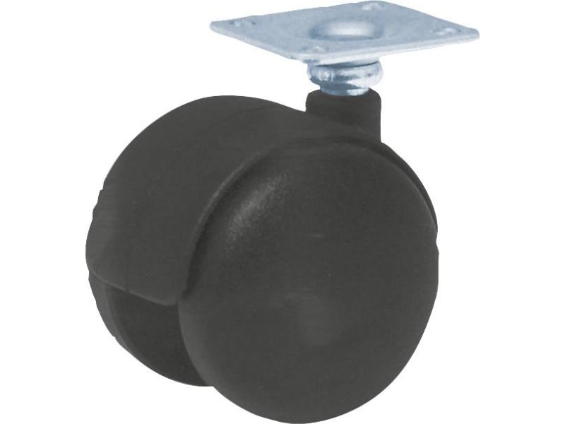 Roulette de fauteuil pivotante dble galet d.50 a tige 10mm - 26362