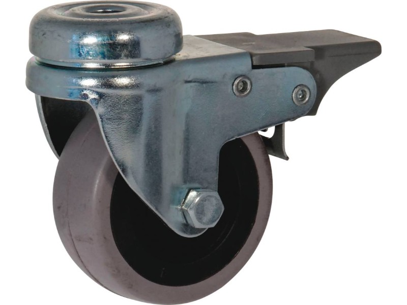 Roulette a oeil pivotante +frein d.50 al lisse 40kg - 26395