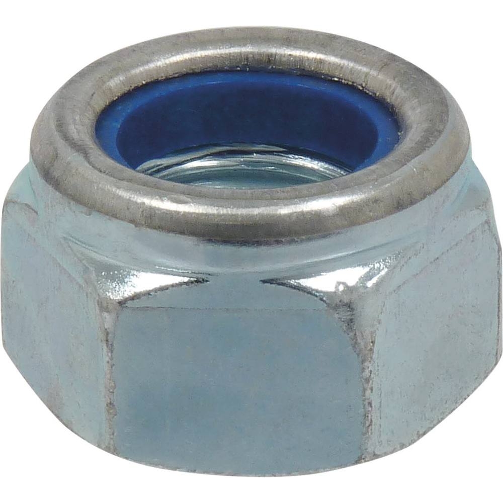Ecrou hexagonal autofreiné zingué blanc M18 DIN 985 - boîte de 100 - KLIPPER - 26703.100