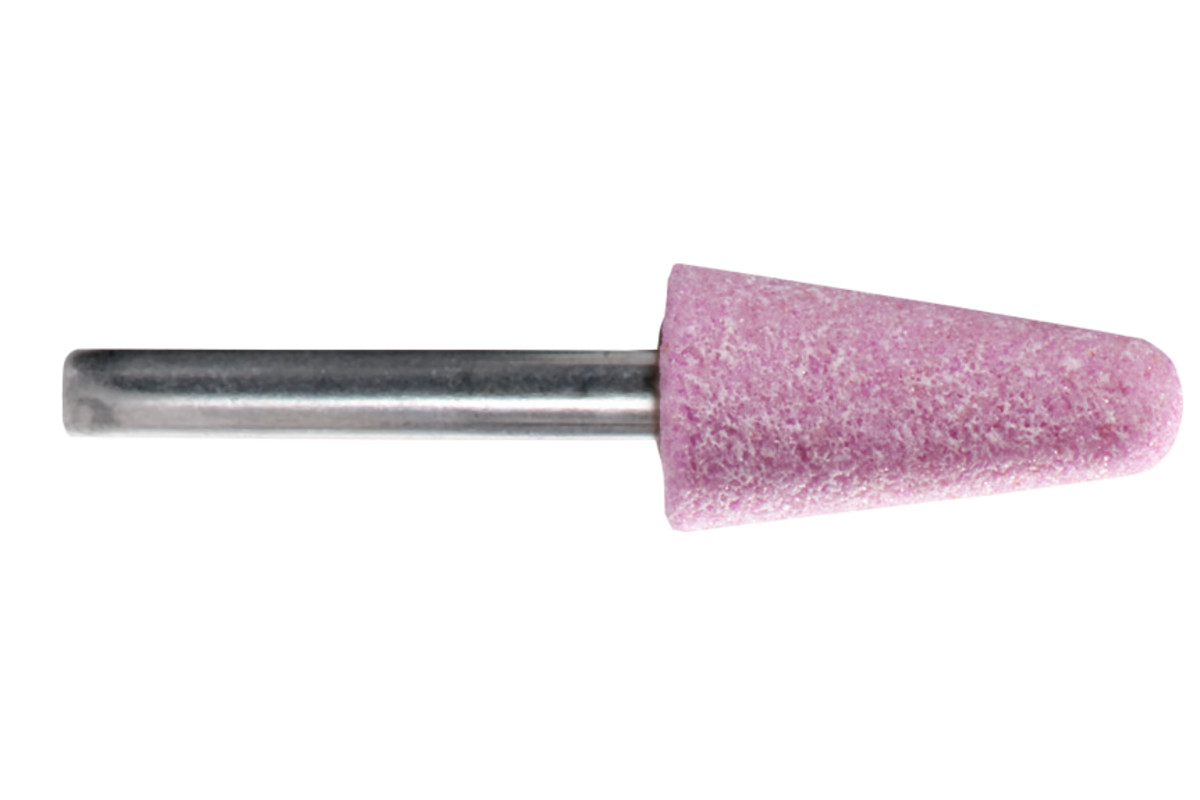 Meule sur tige en corindon supérieur 16 x 32 x 40 mm, queue de 6 mm, K 46, conique - METABO - 628332000