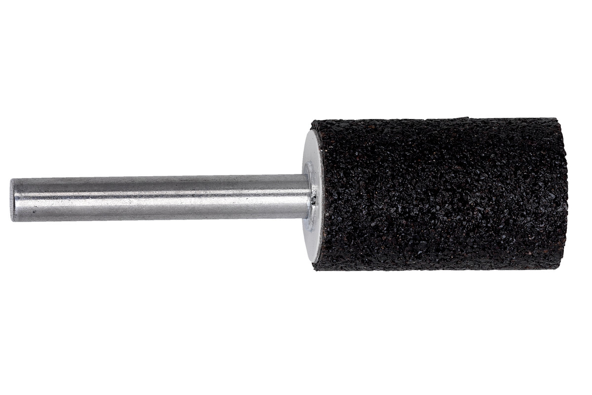 Meule sur tige en corindon brun 40 x 20 x 40 mm, queue de 6 mm, K 24, cylindrique - METABO - 628339000