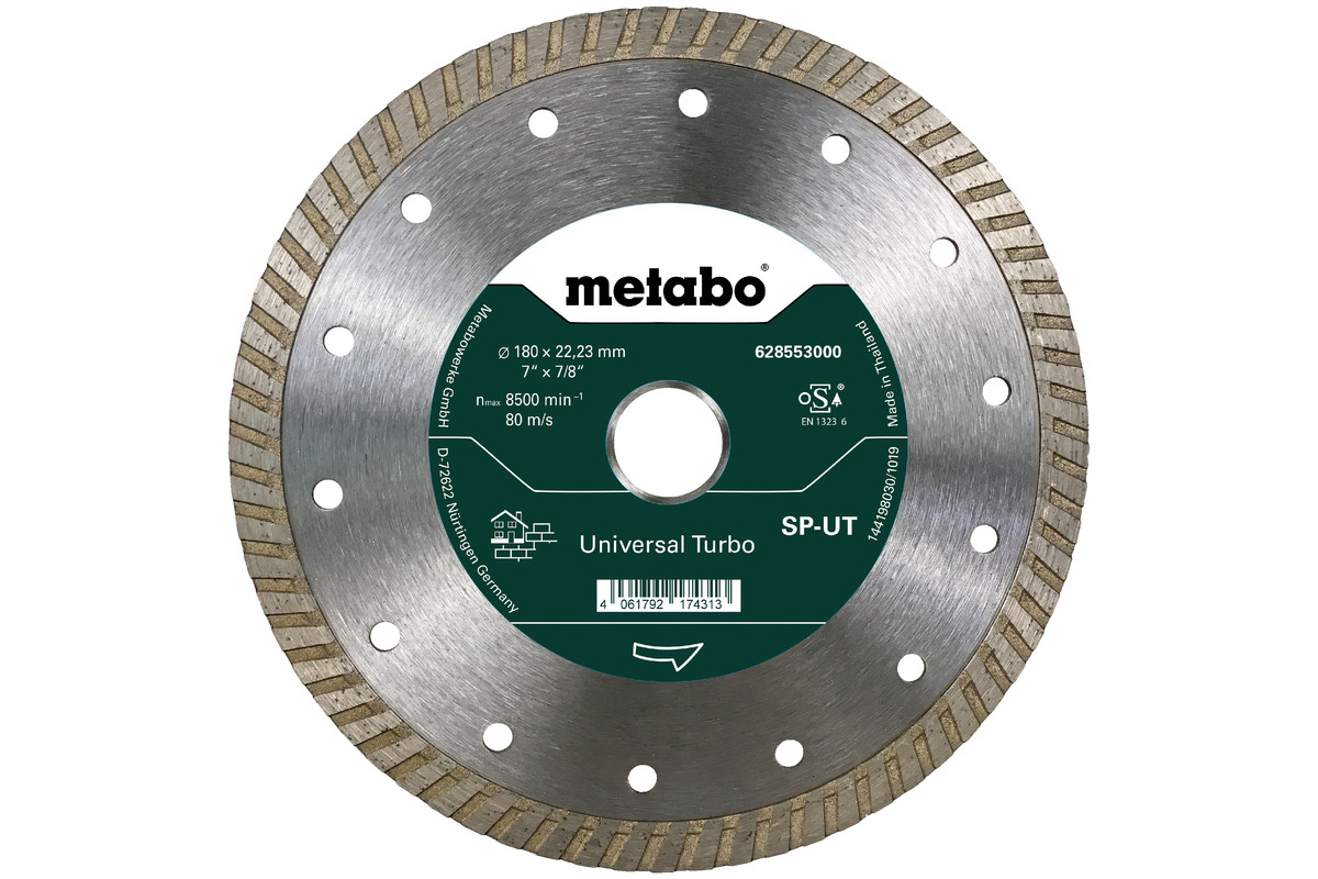 Meule de tronçonnage diamantée SP - UT, 180x22,23 mm - METABO - 628553000