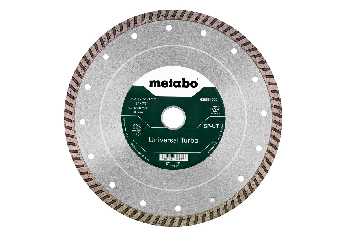 Meule de tronçonnage diamantée SP - UT, 230x22,23 mm - METABO - 628554000
