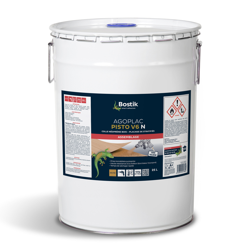Colle néoprène pistolables AGOPLAC PSITO V6 - neutre 25L - BOSTIK - 30604475