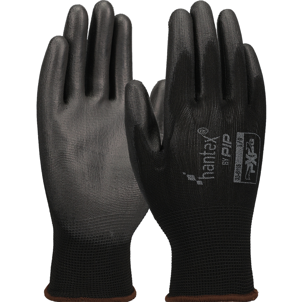 Gants polyuréthane PXP-G noir - Lot de 10 - HANTEX - 33-B115