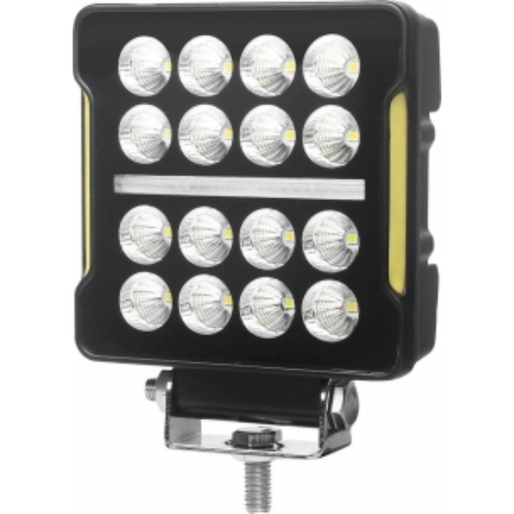 Phare de travail carré LED 12/24V 20W 2300 lumens BLACK SERIES - SODIFLASH - 79690