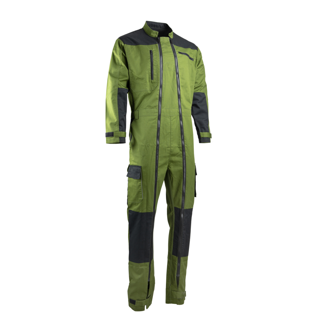 Combinaison 2 zips bicolore TRIDENT VERT MOUSSE NOIR - LMA LEBEURRE - 4136