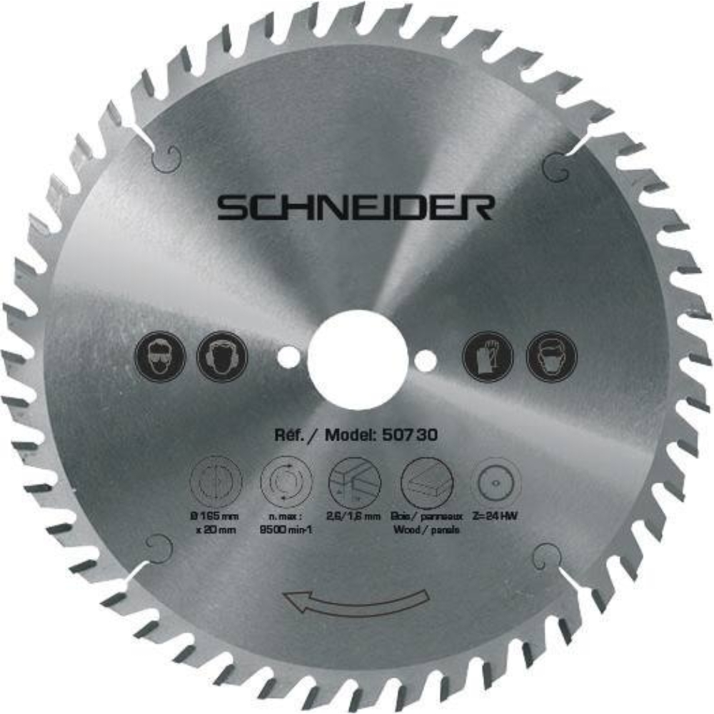 LAME CARBURE/PORTATIVE D165X20X24Z ALT POS/BOIS SCHNEIDER - SCHNEIDER - 50730