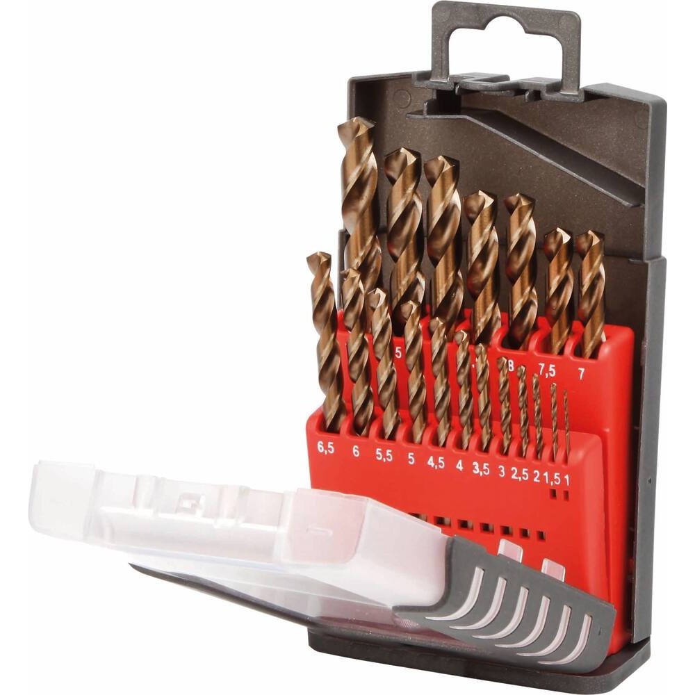 Coffret PVC de 19 forets métaux HSS 5% cobalt Ø1 à 10mm par 0,5mm - DIAGER - 55567