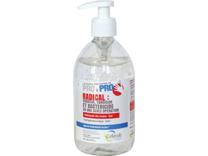 Flacon 500 ml gel hydroalcoolique CELLANDE - 57510