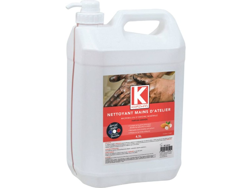 Nettoyant mains d'atelier rouge , parfum amande KARZHAN - 58120