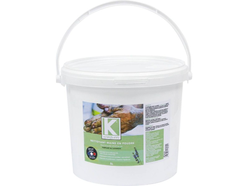 Savon végétal en poudre au lavandin - seau de 5L - KARZHAN - 58130