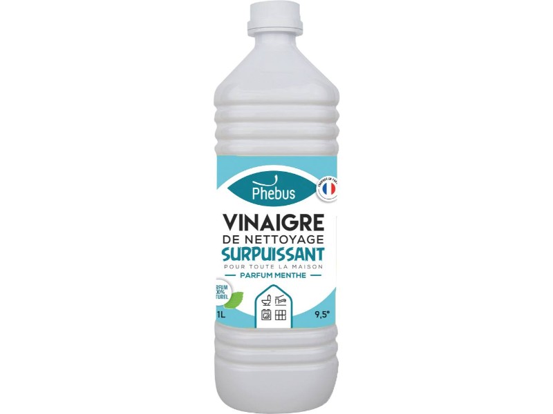 Bidon 1l vinaigre de nettoyage menthe 9,5 degres PHEBUS - 58300
