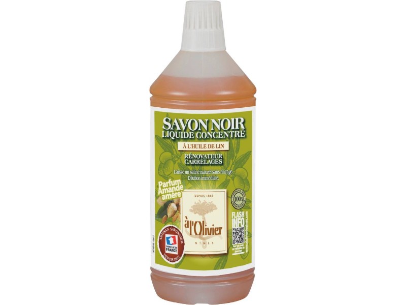 Bidon 1l savon noir liquide amande A L'OLIVIER - 58380