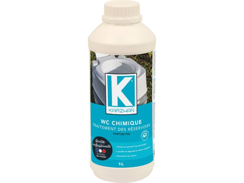TRAITEMENT POUR WC CHIMIQUE - BIDON 1L - KARZHAN - 58718