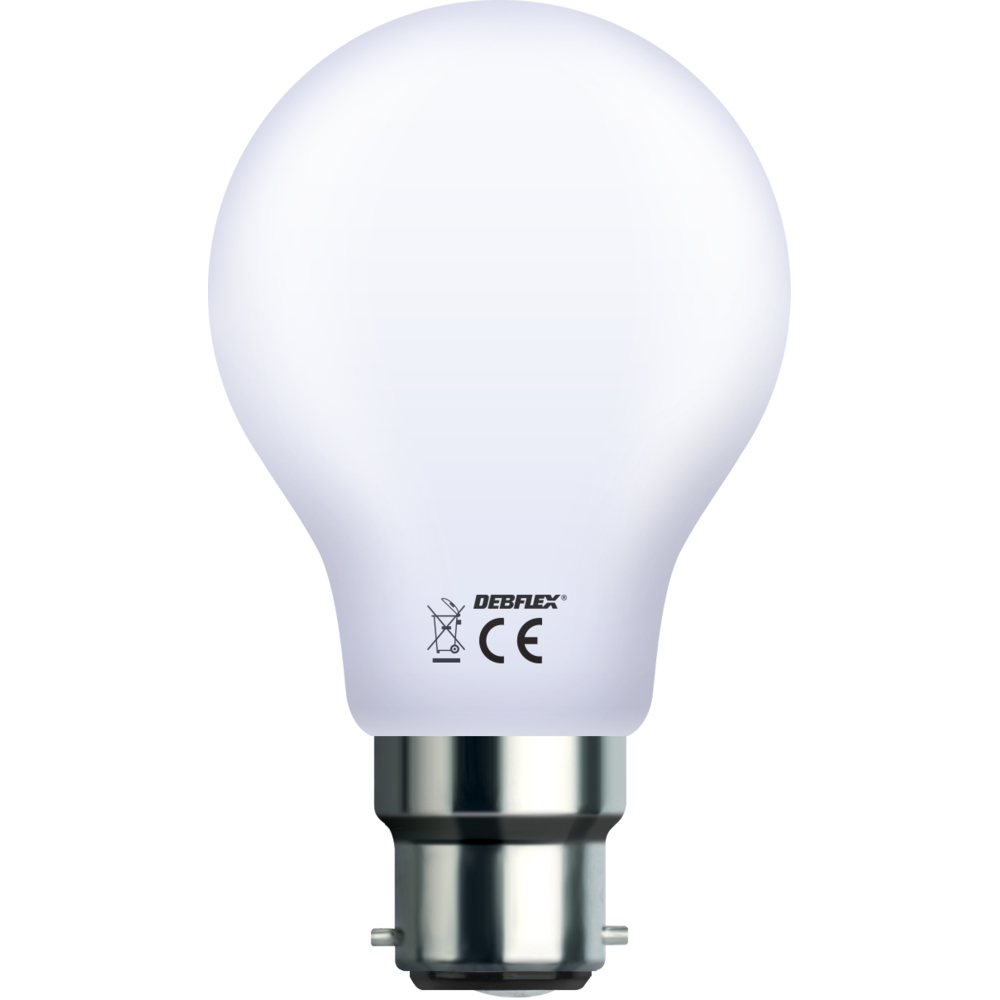 AMPOULE A60 FILAMENT VERRE BLANC B22 7W 2700K 810LM - DEBFLEX - 600486