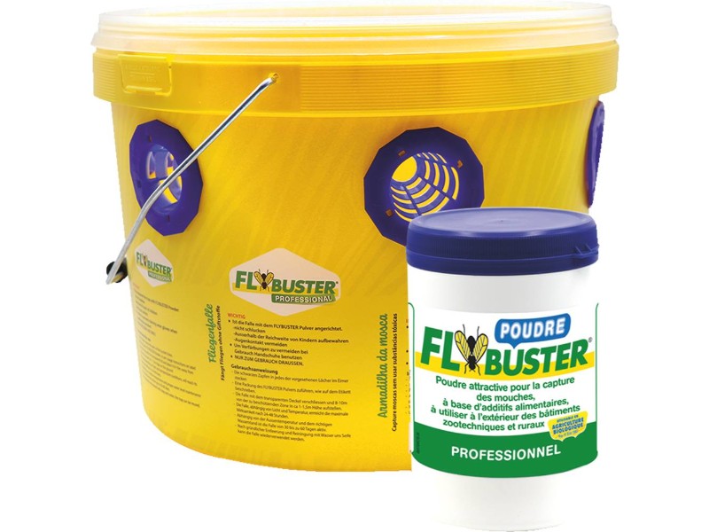 Piège à mouches flybuster avec seau de 10l et activateur ZAPI FARM - 60135