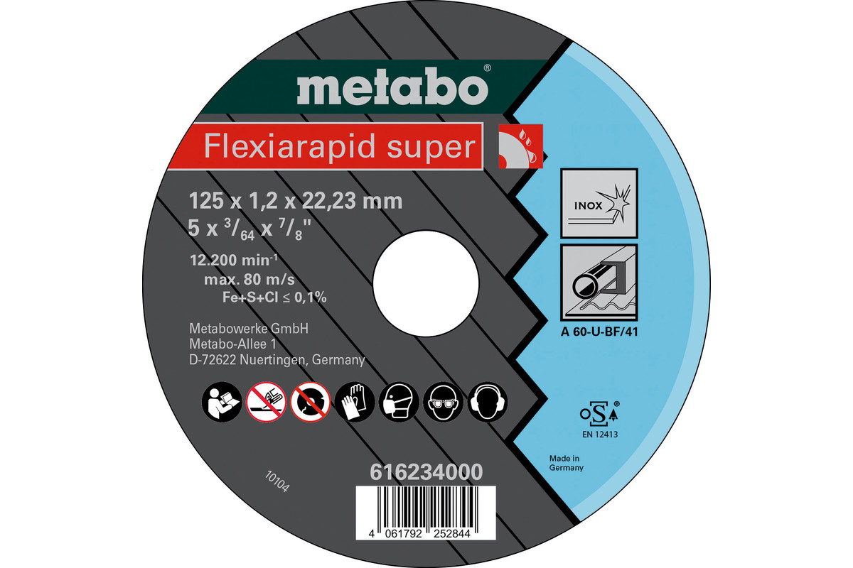 Flexiarapid super 125x1,2x22,23 Inox, TF 41 - METABO - 616234000
